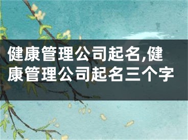 健康管理公司起名,健康管理公司起名三个字