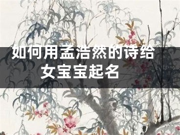  如何用孟浩然的诗给女宝宝起名 