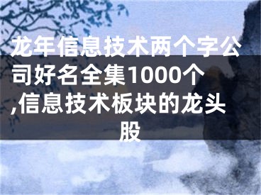 龙年信息技术两个字公司好名全集1000个,信息技术板块的龙头股