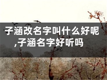 子涵改名字叫什么好呢,子涵名字好听吗