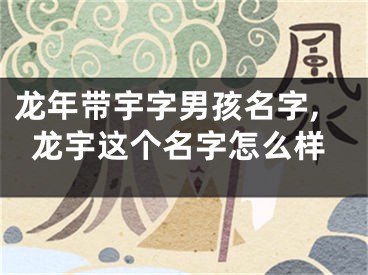 龙年带宇字男孩名字,龙宇这个名字怎么样