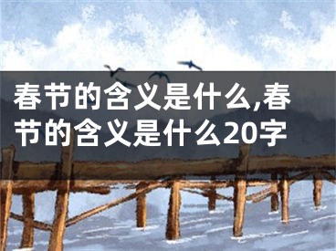 春节的含义是什么,春节的含义是什么20字