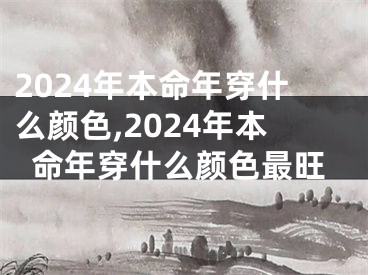 2024年本命年穿什么颜色,2024年本命年穿什么颜色最旺