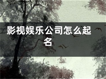  影视娱乐公司怎么起名 