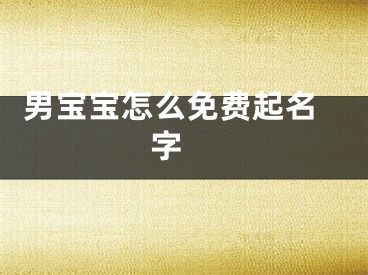  男宝宝怎么免费起名字 