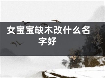  女宝宝缺木改什么名字好 