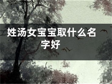  姓汤女宝宝取什么名字好 