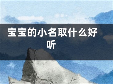  宝宝的小名取什么好听 