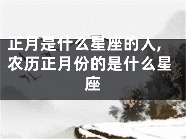 正月是什么星座的人,农历正月份的是什么星座