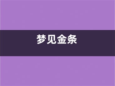 梦见金条