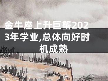 金牛座上升巨蟹2023年学业,总体向好时机成熟