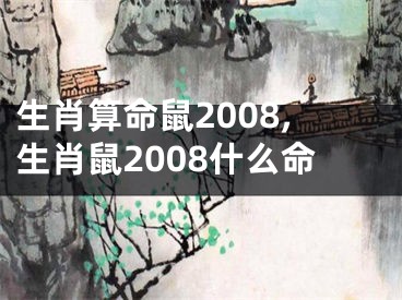 生肖算命鼠2008,生肖鼠2008什么命