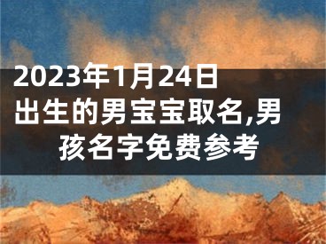 2023年1月24日出生的男宝宝取名,男孩名字免费参考