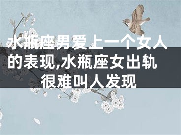 水瓶座男爱上一个女人的表现,水瓶座女出轨很难叫人发现