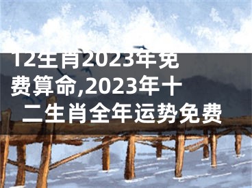 12生肖2023年免费算命,2023年十二生肖全年运势免费