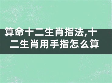 算命十二生肖指法,十二生肖用手指怎么算