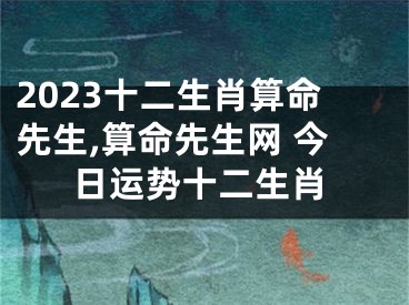 2023十二生肖算命先生,算命先生网 今日运势十二生肖