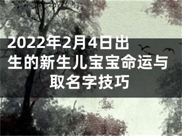 2022年2月4日出生的新生儿宝宝命运与取名字技巧