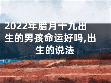 2022年腊月十九出生的男孩命运好吗,出生的说法