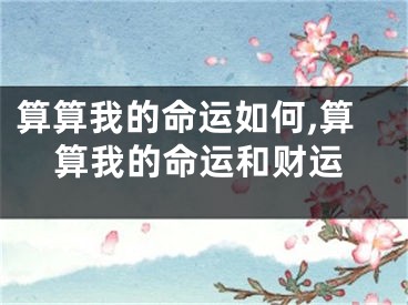 算算我的命运如何,算算我的命运和财运