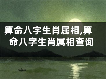 算命八字生肖属相,算命八字生肖属相查询