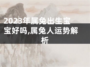 2023年属兔出生宝宝好吗,属兔人运势解析