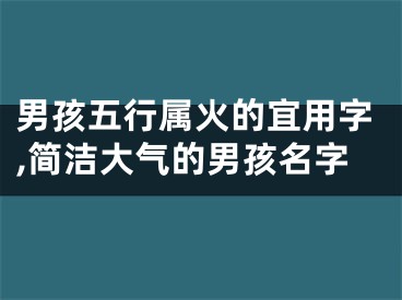 男孩五行属火的宜用字,简洁大气的男孩名字