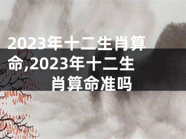 2023年十二生肖算命,2023年十二生肖算命准吗