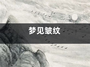 梦见皱纹