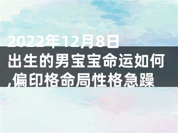 2022年12月8日出生的男宝宝命运如何,偏印格命局性格急躁