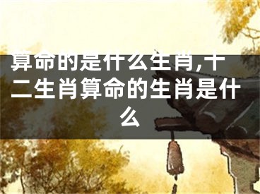 算命的是什么生肖,十二生肖算命的生肖是什么