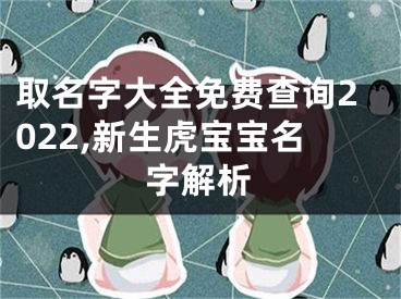 取名字大全免费查询2022,新生虎宝宝名字解析