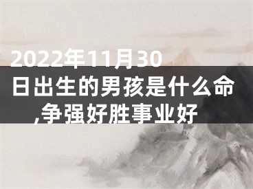 2022年11月30日出生的男孩是什么命,争强好胜事业好