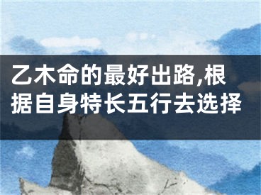 乙木命的最好出路,根据自身特长五行去选择