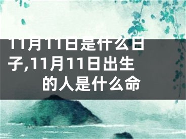 11月11日是什么日子,11月11日出生的人是什么命