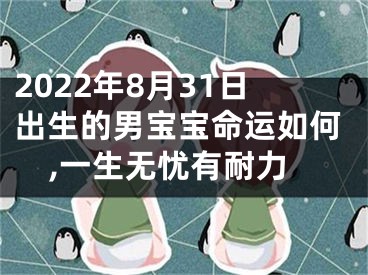 2022年8月31日出生的男宝宝命运如何,一生无忧有耐力