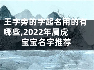 王字旁的字起名用的有哪些,2022年属虎宝宝名字推荐