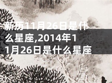 新历11月26日是什么星座,2014年11月26日是什么星座