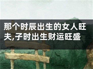 那个时辰出生的女人旺夫,子时出生财运旺盛