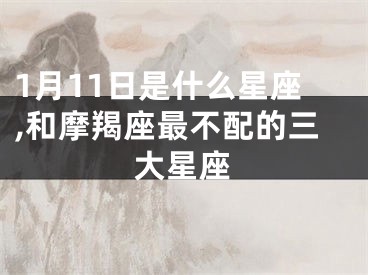 1月11日是什么星座,和摩羯座最不配的三大星座