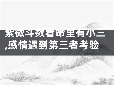 紫微斗数看命里有小三,感情遇到第三者考验