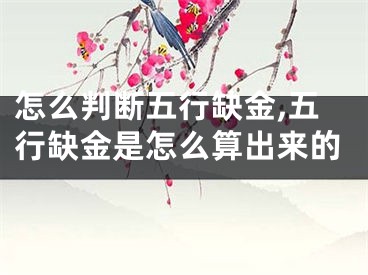 怎么判断五行缺金,五行缺金是怎么算出来的