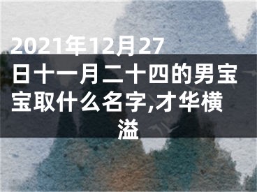 2021年12月27日十一月二十四的男宝宝取什么名字,才华横溢