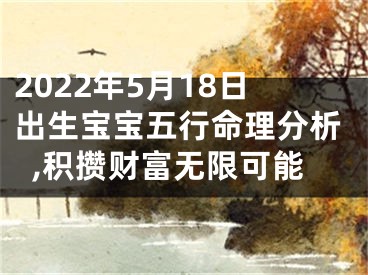 2022年5月18日出生宝宝五行命理分析,积攒财富无限可能