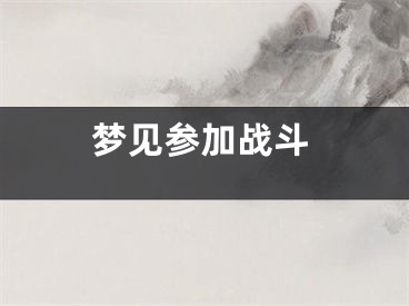 梦见参加战斗