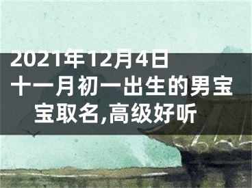 2021年12月4日十一月初一出生的男宝宝取名,高级好听