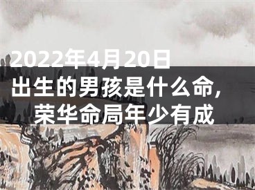 2022年4月20日出生的男孩是什么命,荣华命局年少有成