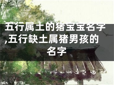 五行属土的猪宝宝名字,五行缺土属猪男孩的名字