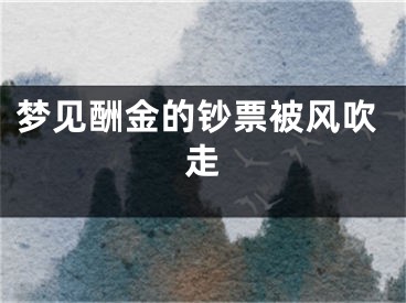 梦见酬金的钞票被风吹走