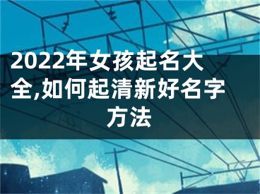 2022年女孩起名大全,如何起清新好名字方法